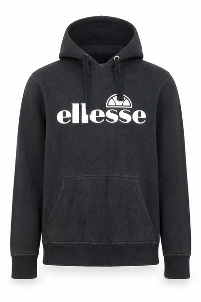 Ellesse Womens Black Pullover Hoodie Medium Cotton Blend Logo