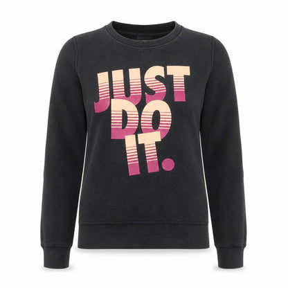 Nike Womens Black 'Just Do It' Pullover Sweatshirt Size S