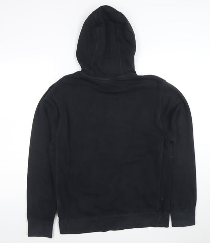 Nike Mens Black Pullover Hoodie Size S Regular Fit Fleece Sweatshirt