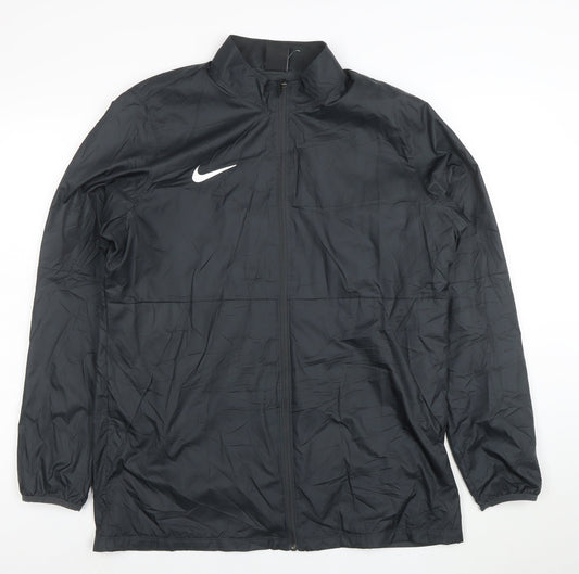 Nike Men's Black L Lightweight Polyester Full Zip Windbreaker Jacket