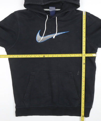 Nike Men's Black Pullover Hoodie S Regular Fit Graphic Logo