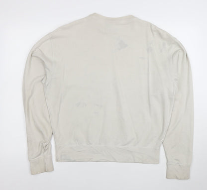 Nike Womens Beige Small Pullover Crew Neck Sweatshirt