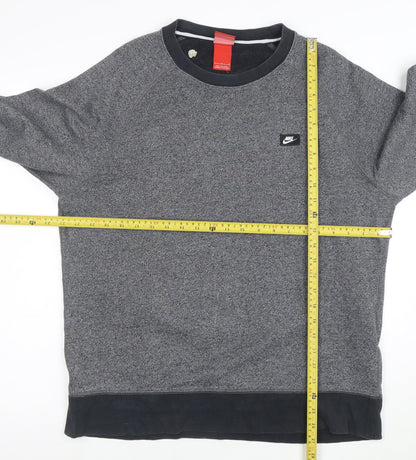 Nike Men's Grey Crew Neck Long Sleeve Sports Sweatshirt L