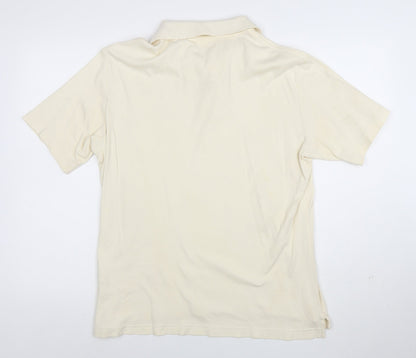 Nautica Men's Beige Short Sleeve Classic Fit Cotton Polo Shirt Size S