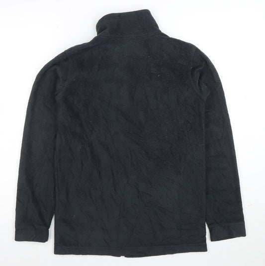 Columbia Boys Black Fleece Full Zip Jacket Size L Warm Outdoor Layer