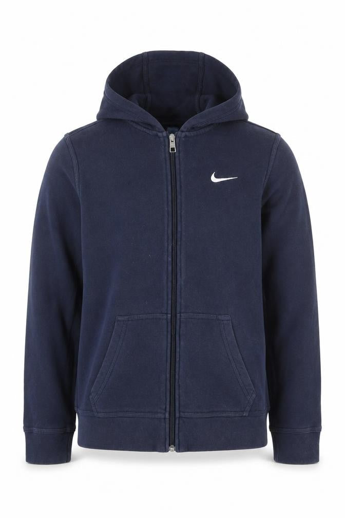 Nike Boys Navy Blue Full Zip Hoodie XL 13-15 Years Cotton Blend