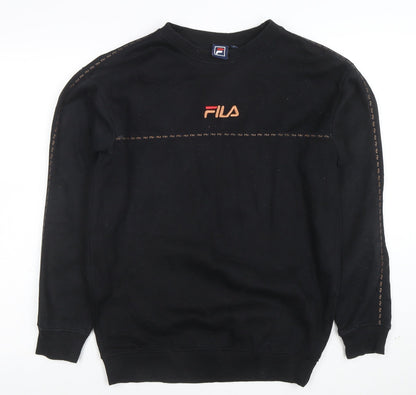Fila Men's Black Small Logo Pullover Sweatshirt