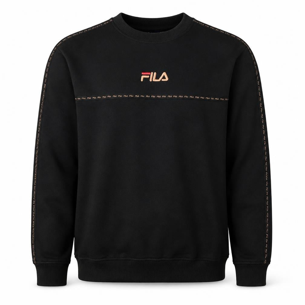 Fila Men's Black Small Logo Pullover Sweatshirt