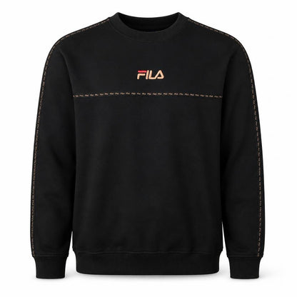 Fila Men's Black Small Logo Pullover Sweatshirt