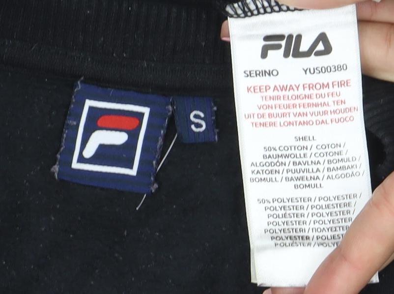 Fila Men's Black Small Logo Pullover Sweatshirt