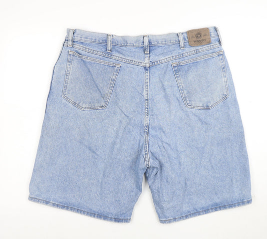 Wrangler Men Blue Denim Chino Shorts Size 40 Regular Fit
