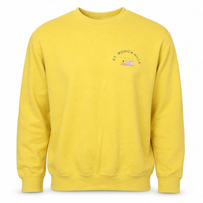 Topshop Unisex Yellow Graphic Pullover Sweatshirt S