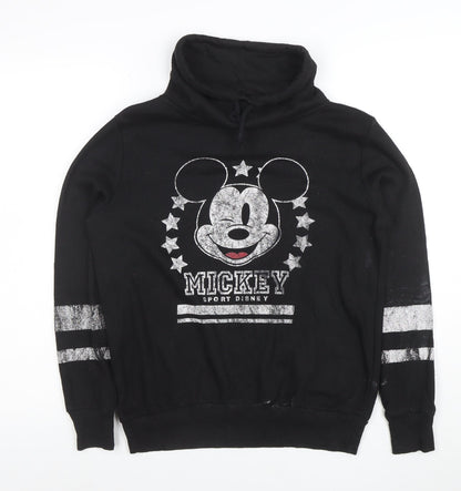 Disney Women’s Black Mickey Graphic Pullover Sweatshirt Size 8