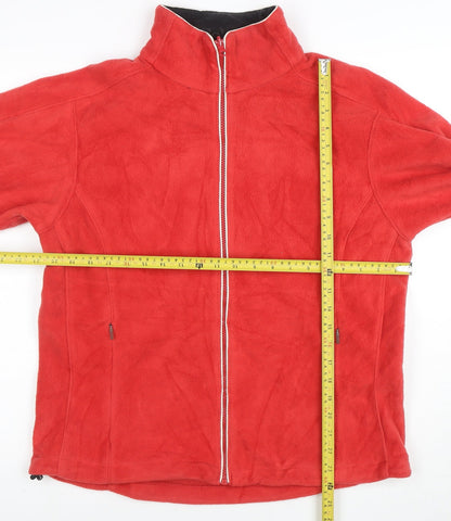 Columbia Women's Red Fleece Full Zip Jacket L Regular