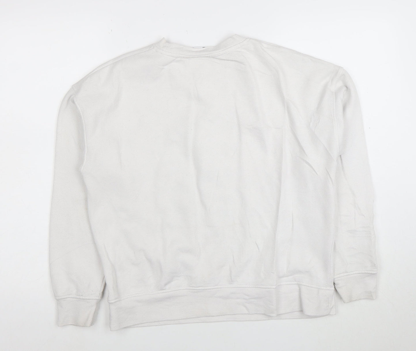 Disney Women White 2XS Pullover Sweatshirt Mickey Mouse Graphic