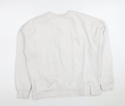 Disney Women White 2XS Pullover Sweatshirt Mickey Mouse Graphic