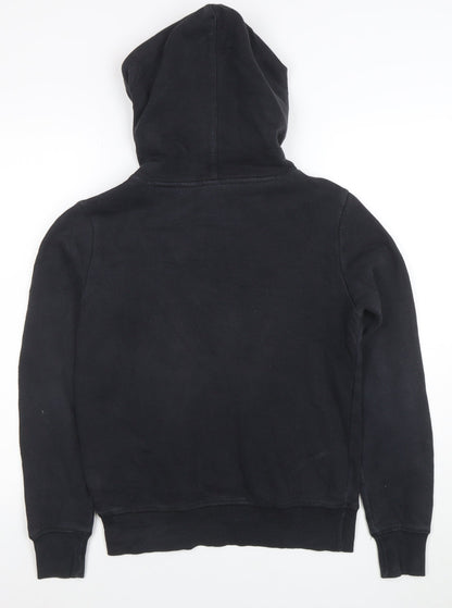Champion Boys Black Small Pullover Hoodie Cotton Blend Kangaroo Pocket