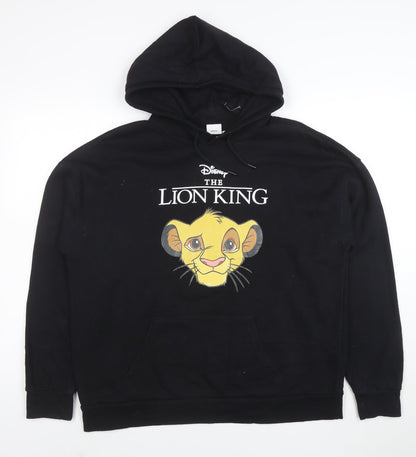 Disney The Lion King Black Hoodie Women M Pullover Cotton Blend