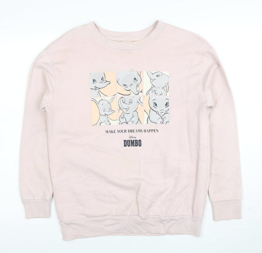 Disney Dumbo Pink Sweatshirt by George for Girls Size 8-10 Years