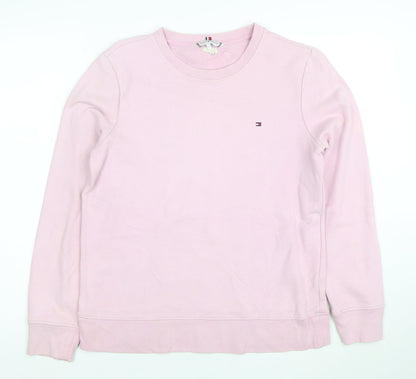 Tommy Hilfiger Women Pink Crew Neck Pullover Sweatshirt Size S