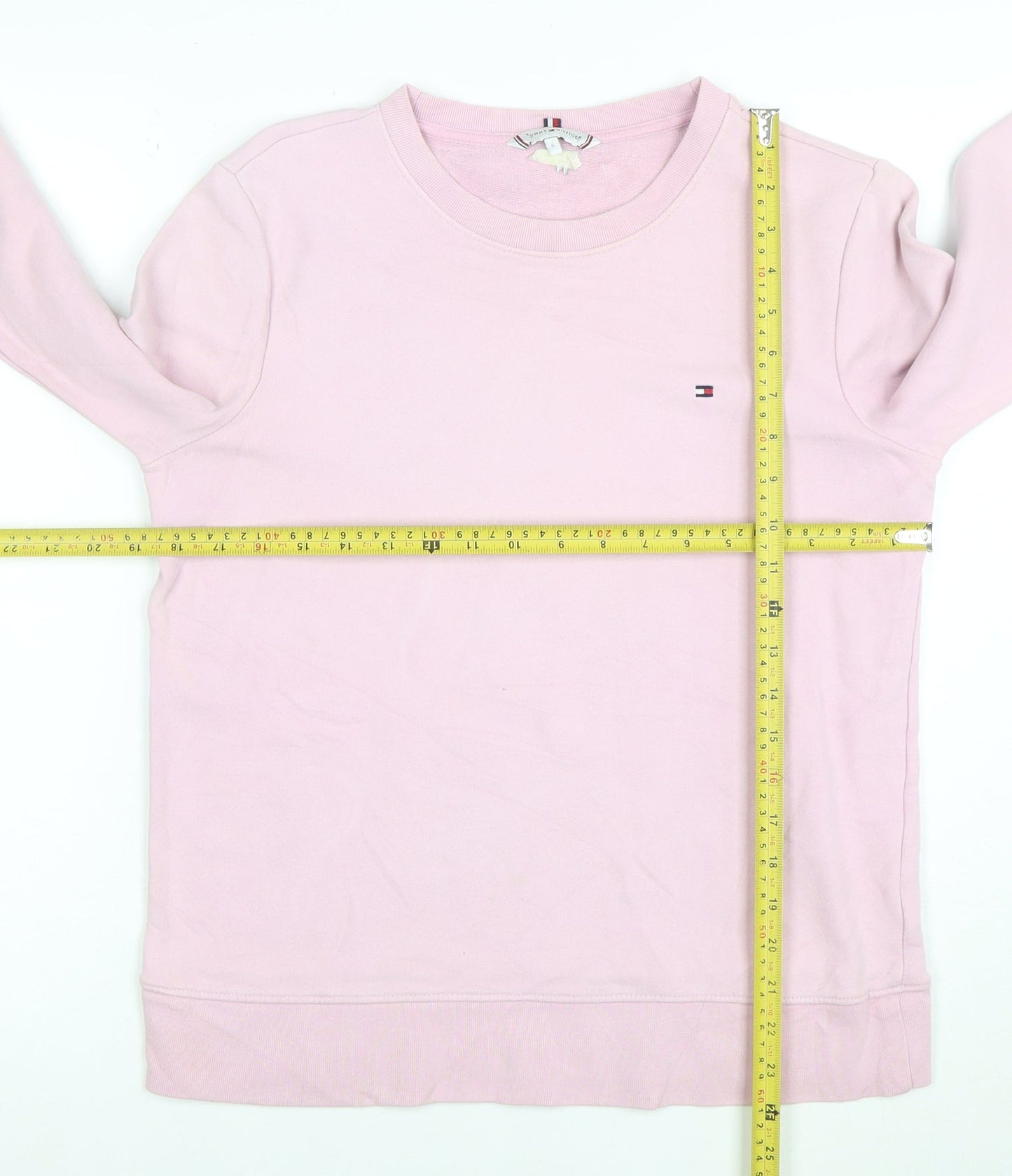 Tommy Hilfiger Women Pink Crew Neck Pullover Sweatshirt Size S