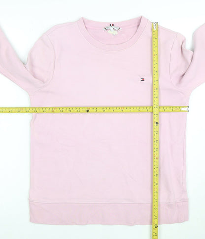 Tommy Hilfiger Women Pink Crew Neck Pullover Sweatshirt Size S
