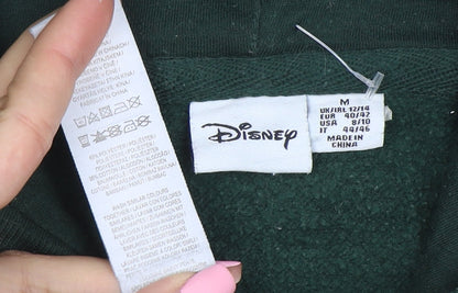 Disney Women’s Green Pullover Hoodie Size 12/14 Medium Cotton Blend