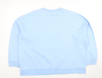 Disney Women Blue Mickey Mouse Pullover Sweatshirt Size XL