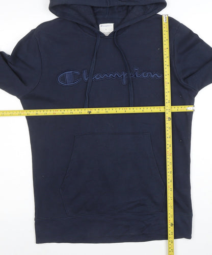 Champion Men’s Blue Small Pullover Hoodie Embroidered Logo