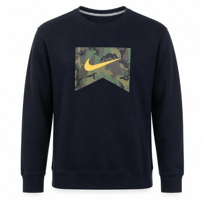 Nike Men's Blue Camouflage Logo Pullover Sweatshirt XL