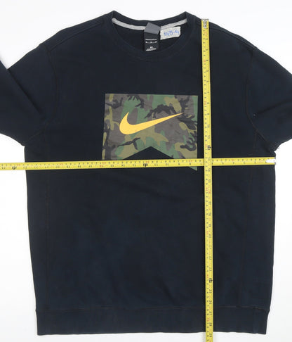 Nike Men's Blue Camouflage Logo Pullover Sweatshirt XL
