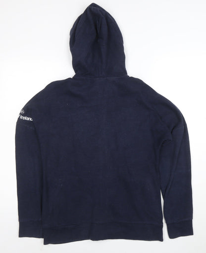 Adidas Boys Navy Leinster Rugby Full Zip Hoodie Size 13-14 Years