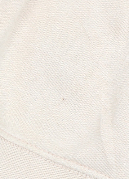 Nike Women Beige Pullover Sweatshirt M Cotton Blend Logo Crew Neck