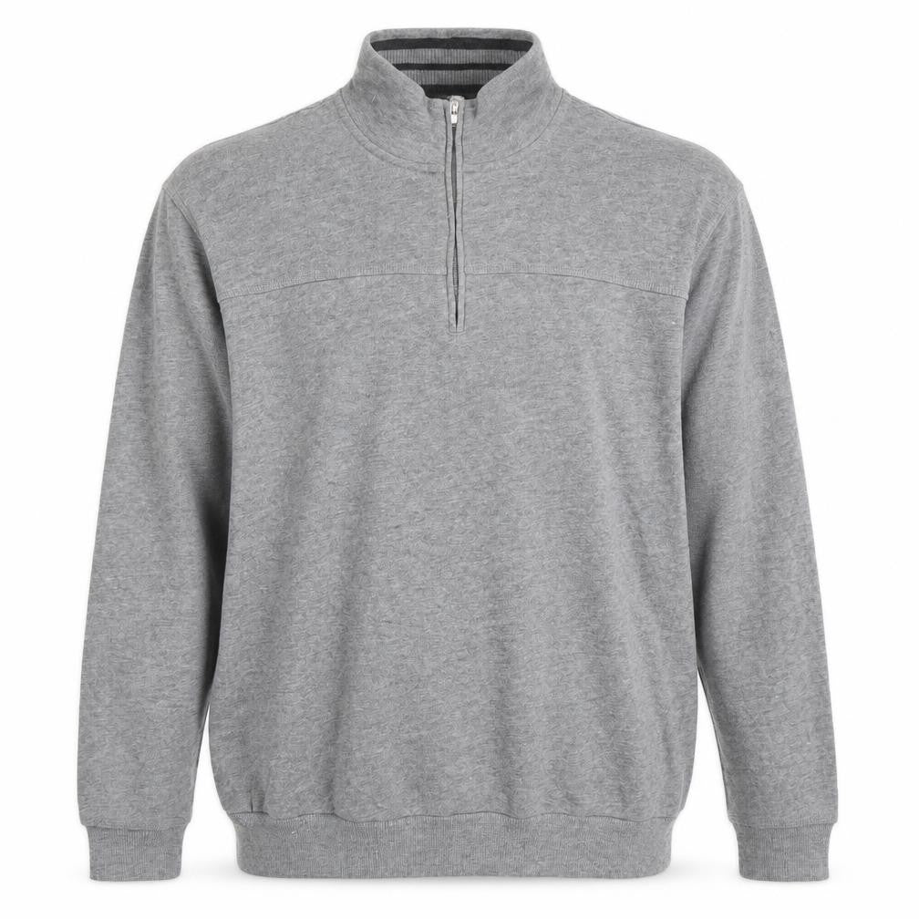Arrow Men’s Grey 1/4 Zip High Neck Cotton Blend Sweatshirt XL