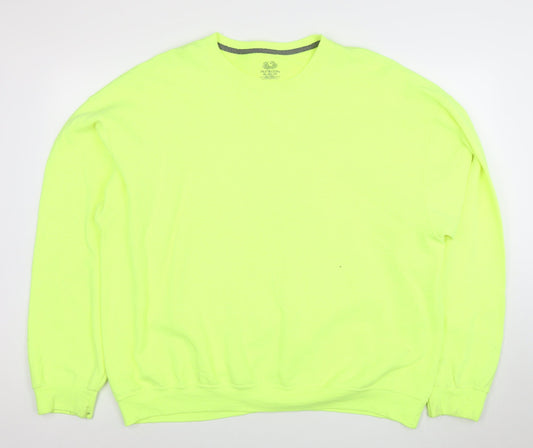 Fruit of the Loom Men's Yellow 2XL Classic Pullover Sweatshirt