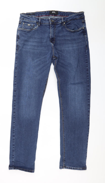 Diesel Men's Blue 34x32 Straight Fit Stretch Denim Jeans