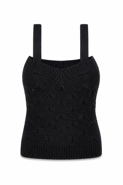 Savida Women’s Black Knit Camisole Tank Top Size 10
