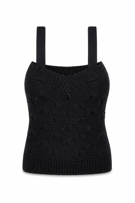 Savida Women’s Black Knit Camisole Tank Top Size 10
