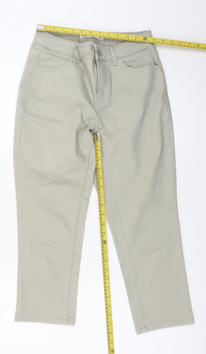 Dunnes Stores Womens Beige Cropped Jeans Size 10 Regular Fit