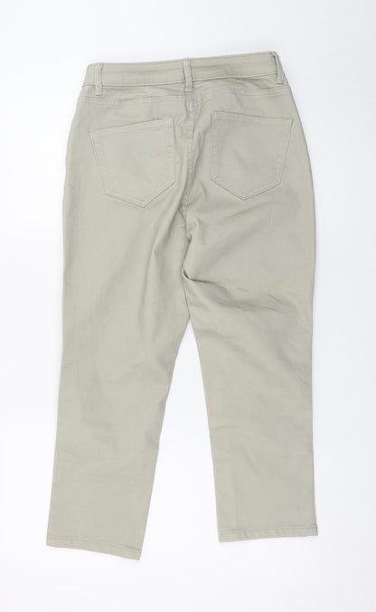 Dunnes Stores Womens Beige Cropped Jeans Size 10 Regular Fit