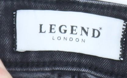 Legend London Women Black Skinny Denim Jeans Size 32 Slim Fit