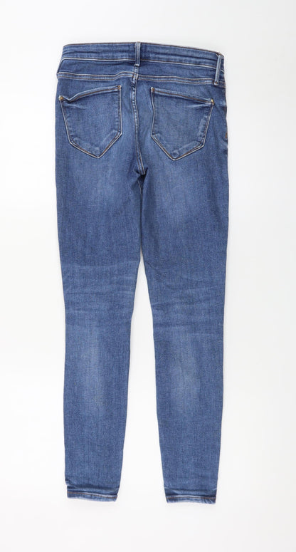 River Island Women Blue Size 10 Skinny Distressed Denim Jeans