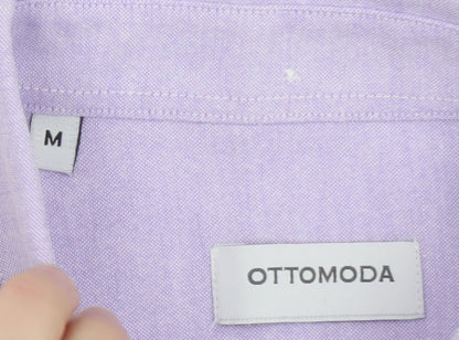 Ottomoda Men's Purple Button-Down Long Sleeve Dress Shirt M