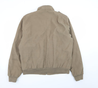 Tweed River Men's Brown XL Bomber Jacket Polyester Casual