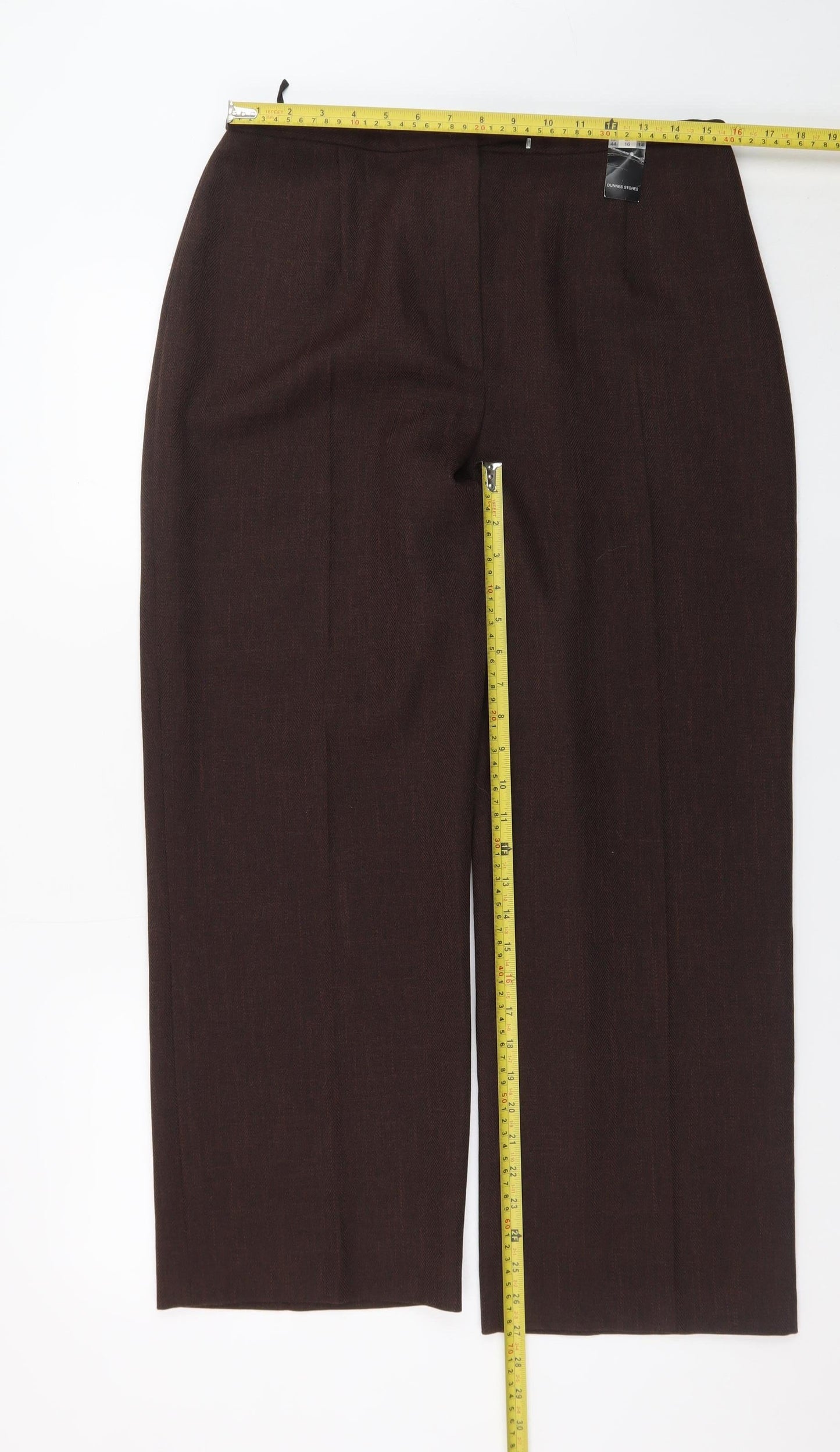 Dunnes Stores Women Brown Size 16 Straight Leg Trousers