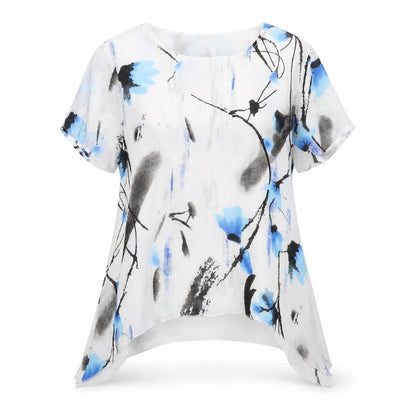 Mudflower Womens Multicoloured Floral Tunic Blouse XL