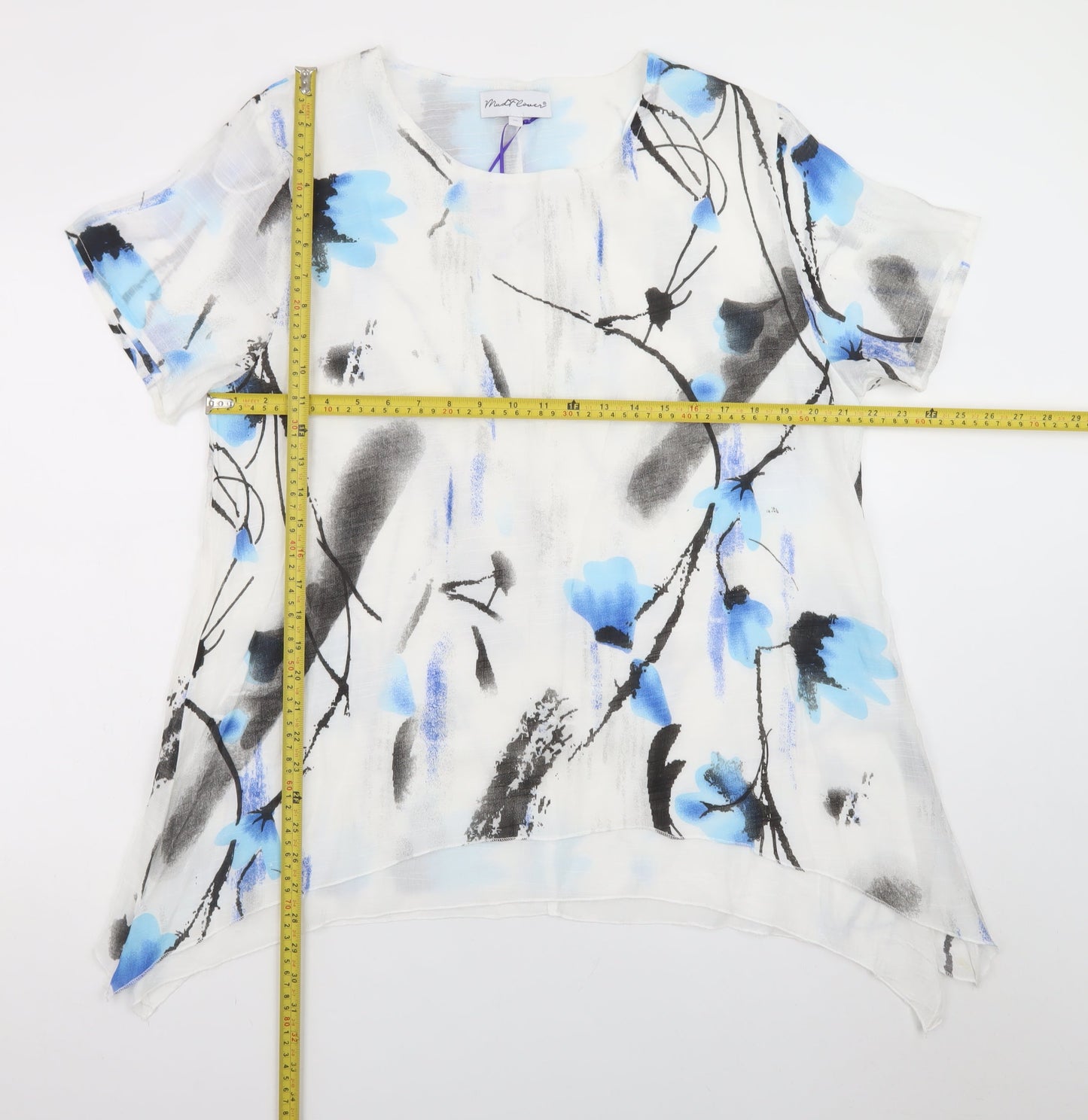 Mudflower Womens Multicoloured Floral Tunic Blouse XL