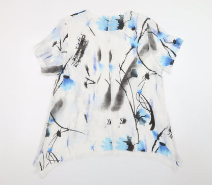 Mudflower Womens Multicoloured Floral Tunic Blouse XL