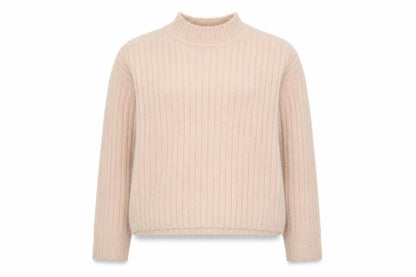 Next Teens Beige Ribbed High Neck Pullover Jumper Size 12Y