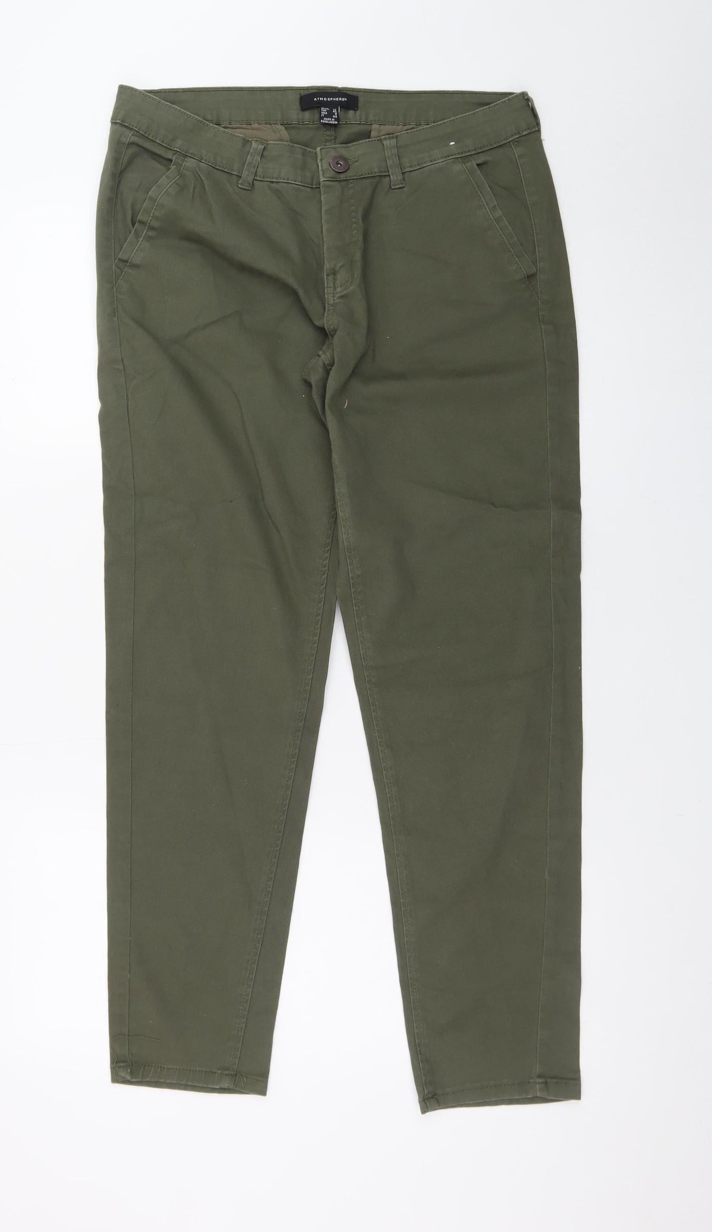 Atmosphere Women Green Size 12 Tapered Cotton Blend Jeans